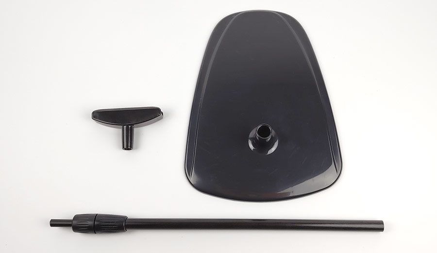 Kit telesc&oacute;pico pl&aacute;stico negro para carteler&iacute;a despiece