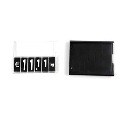 Portaprecios con librillo negro