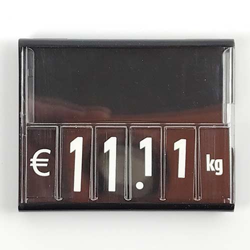 Portaprecios negro con librillo 6n Vatisa 2025