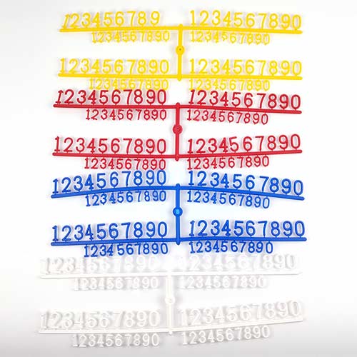 N&uacute;meros para portaprecios intercambiables de colores