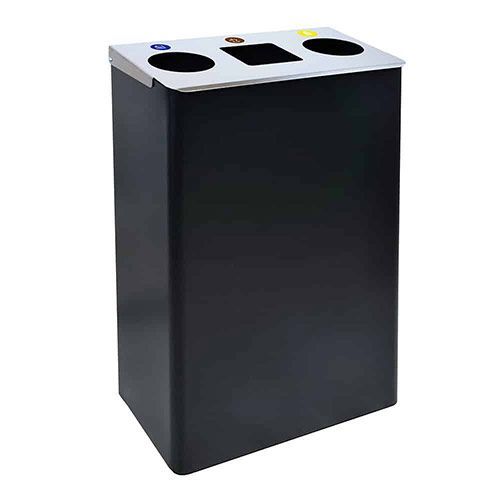 Papelera Met&aacute;lica de Reciclaje con Tapa Abatible modelo 108 litros