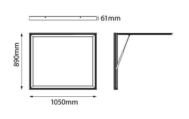 Vitrina con Luz para Exteriores medidas