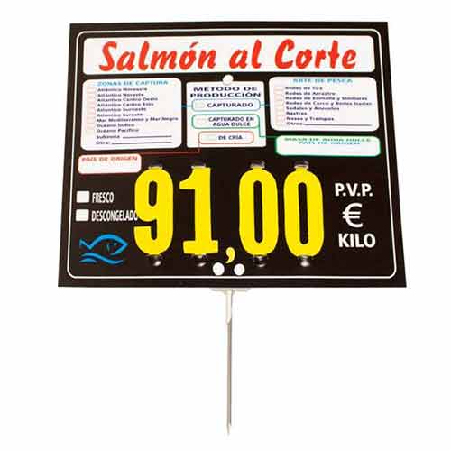 Cartel precio pescader&iacute;a rotulado