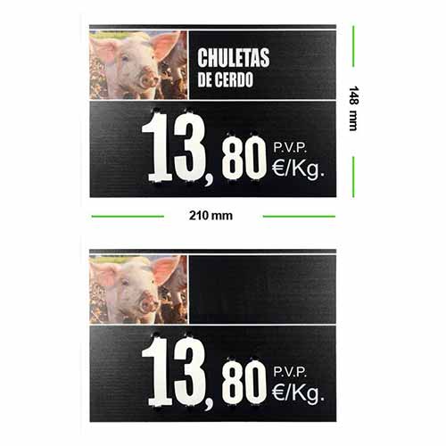 Portaprecios cerdo grande