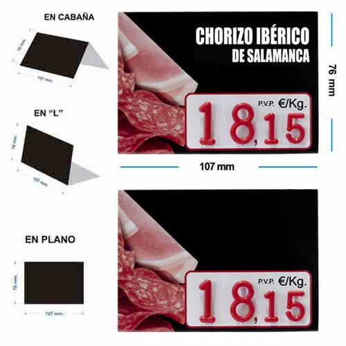 Portaprecios charcuter&iacute;a