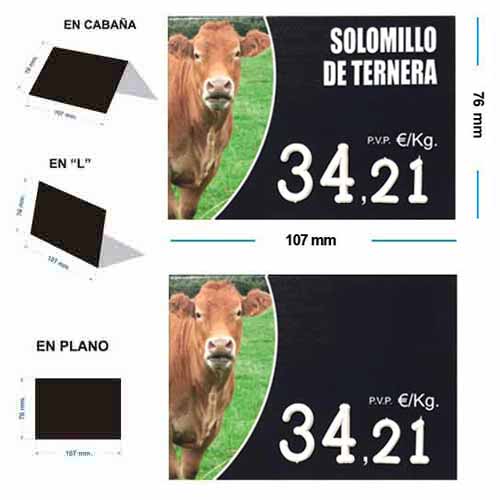 Portaprecios ternera