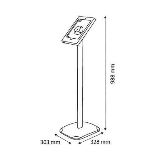 Soporte tablet con carcasa medidas