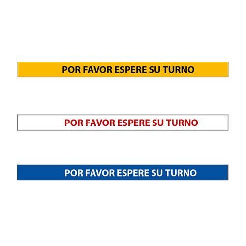 Tira adhesiva "Por favor espere su turno"