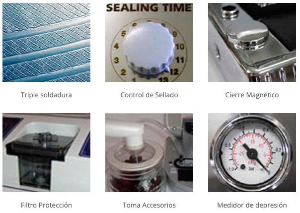Caracter&iacute;sticas Envasadora al Vac&iacute;o Profesional Sico Nevada