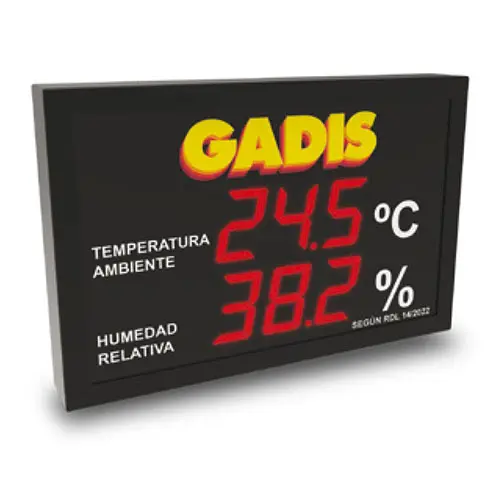 Display temperatura y humedad pared