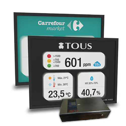 M&oacute;dulo visualizador de Calidad del Aire, Temperatura y Humedad para conexi&oacute;n a TV