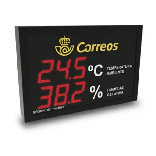 Pantalla LED temperatura humedad interior