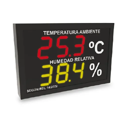 Pantalla temperatura humedad RD 14/2022