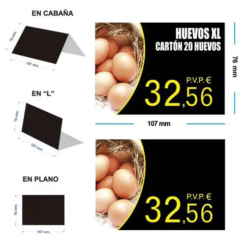 Portaprecios Huevos