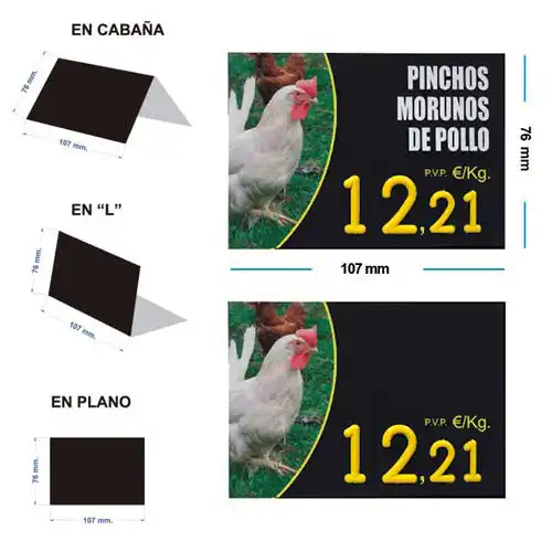 Portaprecios Poller&iacute;a