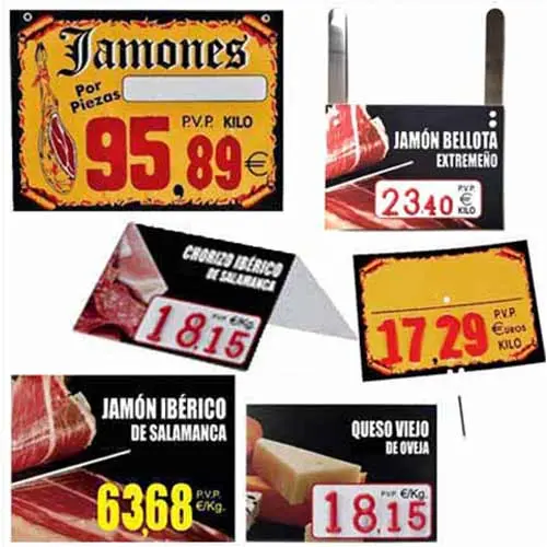 Charcuter&iacute;a portaprecios
