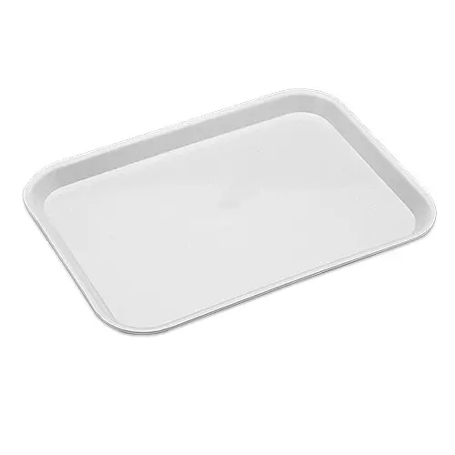 Bandeja de presentación blanca profesional para hostelería y catering.
